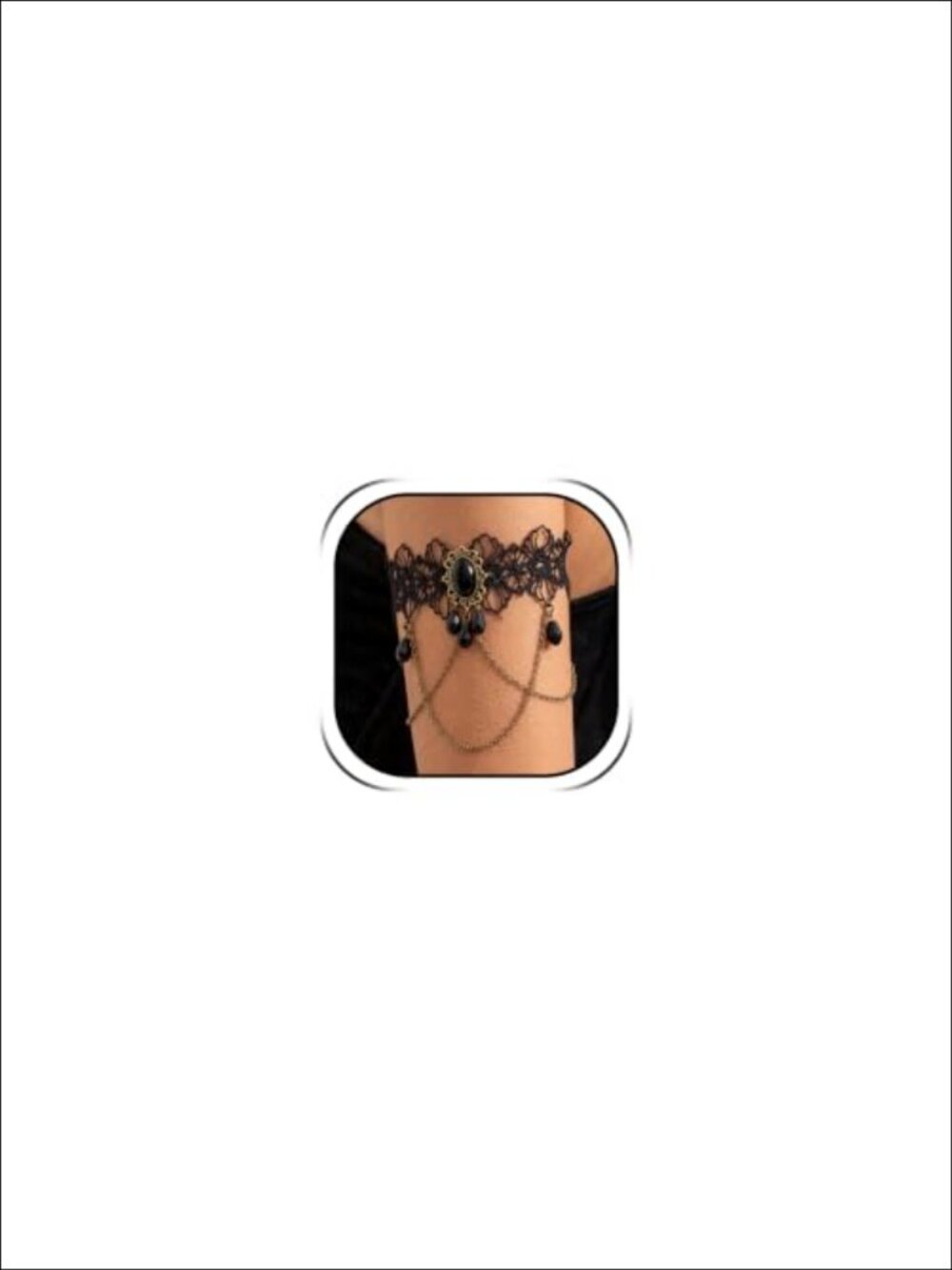 Gothic Black Lace Upper Arm Cuff Punk Halloween Costume Jewelry Women